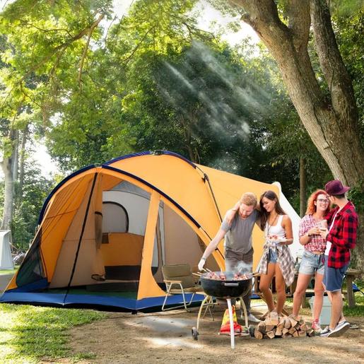 Outsunny - Tenda de campismo familiar 548x510x210 cm Laranja