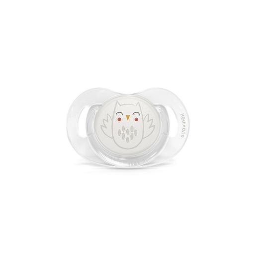 Suavinex - Soother bonhomia com tetina sx pro 0-6 meses coruja branco